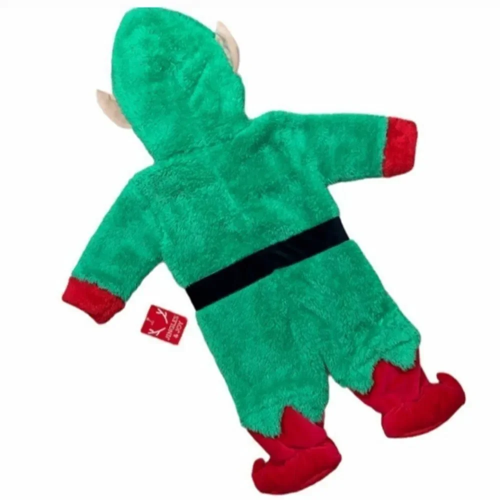 Adorable Baby Elf Fleece Snowsuit Costume Outfit Sz 3-6 Mos